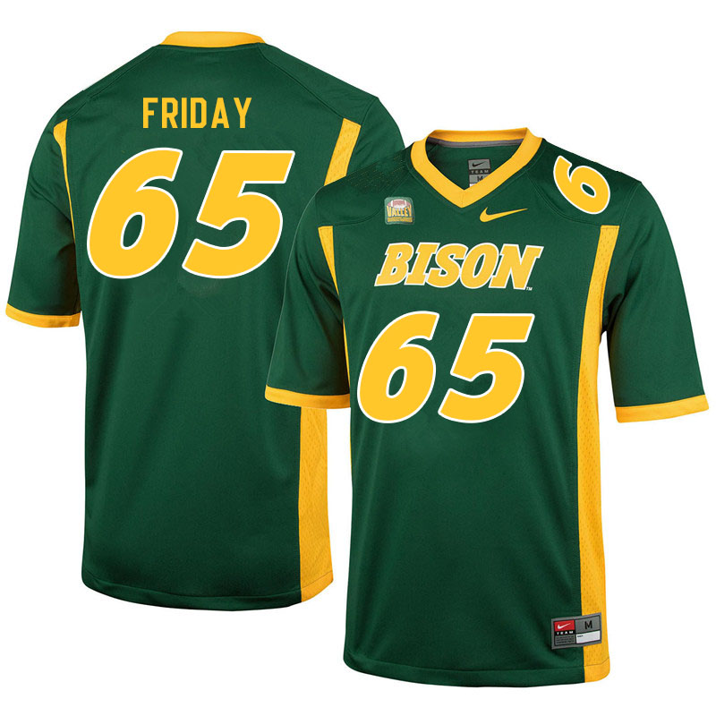 Men #65 Bryce Friday North Dakota State Bison College Football Jerseys Sale-Green - Click Image to Close